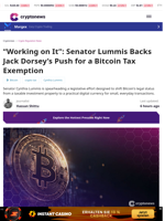 “Working on It”: Senator Lummis Backs Jack Dorsey’s Push for a Bitcoin Tax Exemption