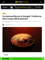 Unclaimed Bitcoin in Danger? California New Crypto Bill Explained - CoinCentral