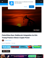 PetroChina Eyes Stablecoins As Eric Trump Lauds China Power