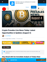 Live Best Crypto Presale Updates Today: DeepSeek Recommends Top New Crypto Presales for August, Whales Buy Ethereum Dip, and More...