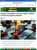 Cardano Foundation Launches Major Initiative to Drive Ecosystem Adoption