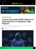 Lazarus Group Sells $30M in Bitcoin on Hyperliquid as U.S. Regulatory Talks Progress - CoinCentral