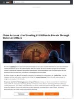 China Accuses US of Stealing $13 Billion in Bitcoin Through State-Level Hack - Brave New Coin