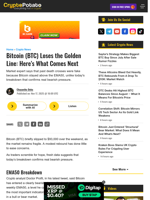 Bitcoin (BTC) Loses the Golden Line: Here's What Comes Next