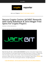 Secure Crypto Casino: JACKBIT Rewards with Daily Rakeback & Zero-Wager Free Spins For Crypto Players
