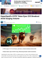 Hyperliquid’s HYPE Token Eyes $35 Breakout Amid Surging Volume - TheNewsCrypto