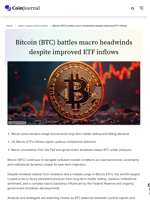 Bitcoin (BTC) battles macro headwinds despite improved ETF inflows - CoinJournal