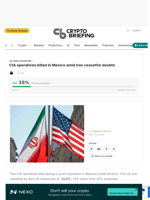 CIA operatives killed in Mexico amid Iran ceasefire doubts