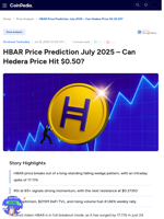 HBAR Price Prediction July 2025 - Can Hedera Price Hit $0.50?