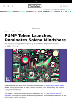 PUMP Token Launches, Dominates Solana Mindshare - 