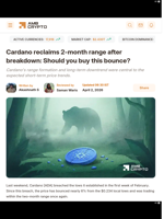 Cardano reclaims 2-month range after breakdown: Should you buy this bounce? - AMBCrypto