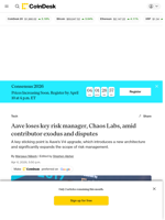 Aave loses key risk manager Chaos Labs amid contributor exodus and disputes