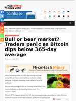 Bull or bear market? Traders panic as Bitcoin dips below 365-day average - The Crypto News Wire