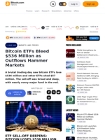 Bitcoin ETFs Bleed $536 Million as Outflows Hammer Markets – Markets and Prices Bitcoin News