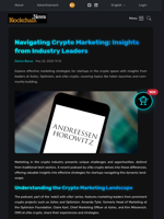 Navigating Crypto Marketing: Insights from Industry Leaders - Blockchain.News