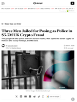 Three Men Jailed for Posing as Police in $5.3M UK Crypto Fraud - Decrypt