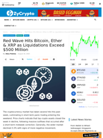Red Wave Hits Bitcoin, Ether & XRP as Liquidations Exceed $500 Million ⋆ ZyCrypto