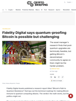 Fidelity Digital says quantum-proofing Bitcoin is possible but challenging