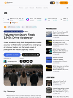Polymarket Study Finds 3.14% Drive Accuracy – Bitcoin News