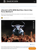 Litecoin’s (LTC) $150 Bull Run: Here’s Key Force Behind It - DailyCoin