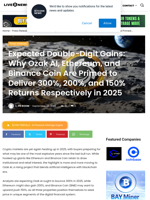 Expected Double-Digit Gains: Why Ozak AI, Ethereum, and Binance Coin Are Primed to Deliver 300%, 200%, and 150% Returns Respectively in 2025 | Live Bitcoin News