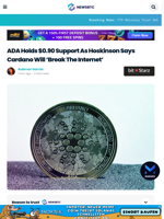 Cardano Holds $0.9 As Hoskinson Says It Will ‘Break The Internet’