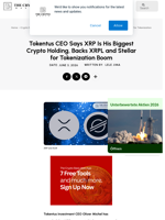 Tokentus CEO Says XRP Is His Biggest Crypto Holding, Backs XRPL and Stellar for Tokenization Boom
