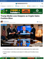 Trump Media Loss Deepens as Crypto Gains Cushion Blow - TheNewsCrypto