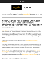 CyberUpgrade releases free DORA Self-Assessment Tool to help fintechs streamline preparation for EU regulation