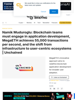 Namik Muduroglu: Blockchain teams must engage in application development, MegaETH achieves 55,000 transactions per second, and the shift from infrastructure to user-centric ecosystems | Unchained