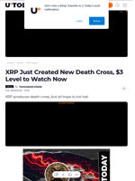 XRP Just Created New Death Cross, $3 Level to Watch Now - U.Today