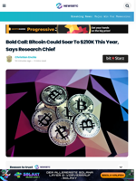 Bold Call: Bitcoin Could Soar To $210K This Year--Research Chief