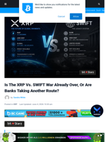 Is The XRP Vs. SWIFT War Already Over, Or Are Banks Taking Another Route? | Bitcoinist.com