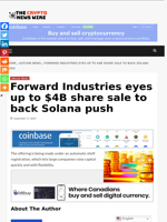 Forward Industries eyes up to $4B share sale to back Solana push - The Crypto News Wire