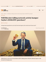 Will Bitcoin's falling network activity hamper Saylor's 100th BTC purchase? - AMBCrypto