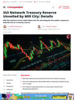 SUI Network Treasury Reserve Unveiled by Mill City: Details - Coinspeaker
