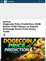 Dogecoin Price Prediction: SHIB Burns 172M Tokens as Pepeto Exchange Earns From Every Trade - TechBullion
