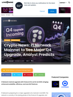 Crypto News: Pi Network Mainnet to See Major Q4 Upgrade, Analyst Predicts | Live Bitcoin News
