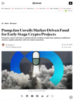 Pump.fun Unveils Market-Driven Fund for Early-Stage Crypto Projects - Decrypt