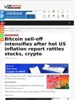 Bitcoin sell-off intensifies after hot US inflation report rattles stocks, crypto - The Crypto News Wire