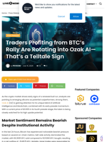 Traders Profiting from BTC’s Rally Are Rotating into Ozak AI—That’s a Telltale Sign | Live Bitcoin News