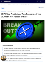 XRP Price Prediction: Two Scenarios if the CLARITY Act Passes or Fails