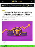 Pi Network (PI) Price: Can the Recovery Push Past $1 Despite Major Hurdles? - CoinCentral