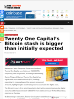 Twenty One Capital’s Bitcoin stash is bigger than initially expected - The Crypto News Wire
