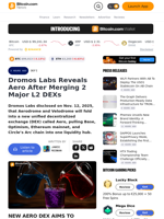 Dromos Labs Reveals Aero After Merging 2 Major L2 DEXs – Defi Bitcoin News