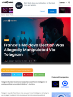 France's Moldova Election Was Allegedly Manipulated Via Telegram | Live Bitcoin News