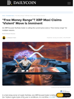 “Free Money Range”? XRP Maxi Claims ‘Violent’ Move Is Imminent - DailyCoin