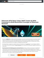 Ethereum (ETH) News Today: SWIFT Teams Up With Consensys to Build Blockchain Prototype on Ethereum Network - Brave New Coin