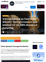 $1B Liquidated as Fear Grips Bitcoin—Savvy Investors Eye MAGAX for 14,700% Breakout Potential | Live Bitcoin News