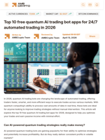 Top 10 free quantum AI trading bot apps for 24/7 automated trading in 2026 - AMBCrypto